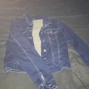 Cropped jean jacket